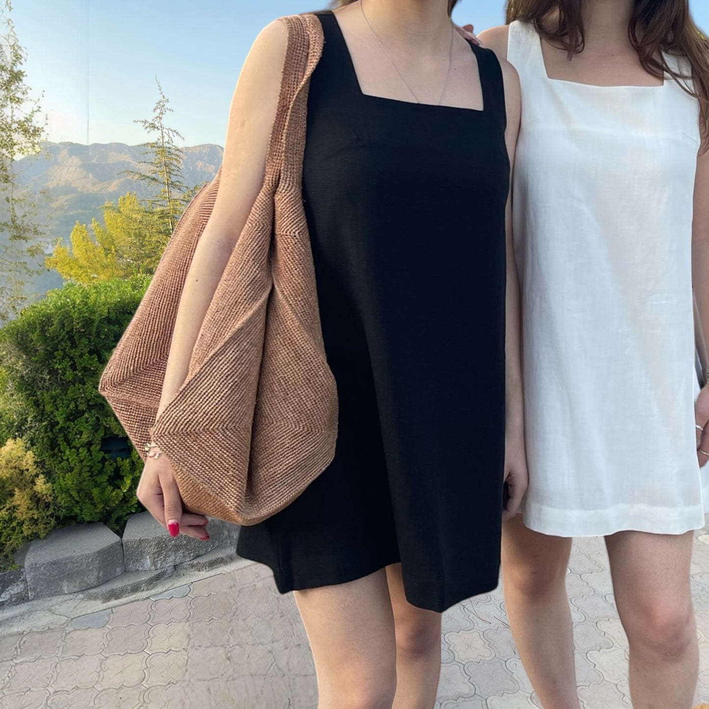 Short A-Line Linen Dress