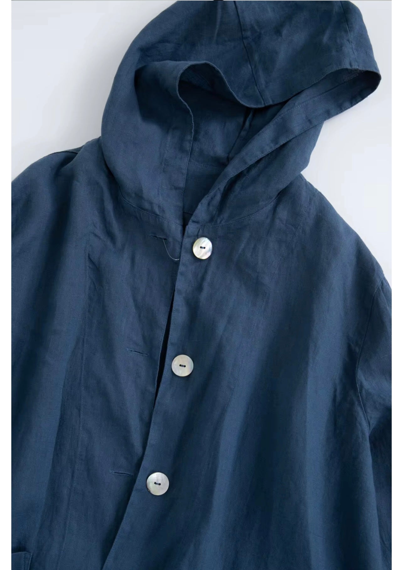 Linen Hoodie Coat