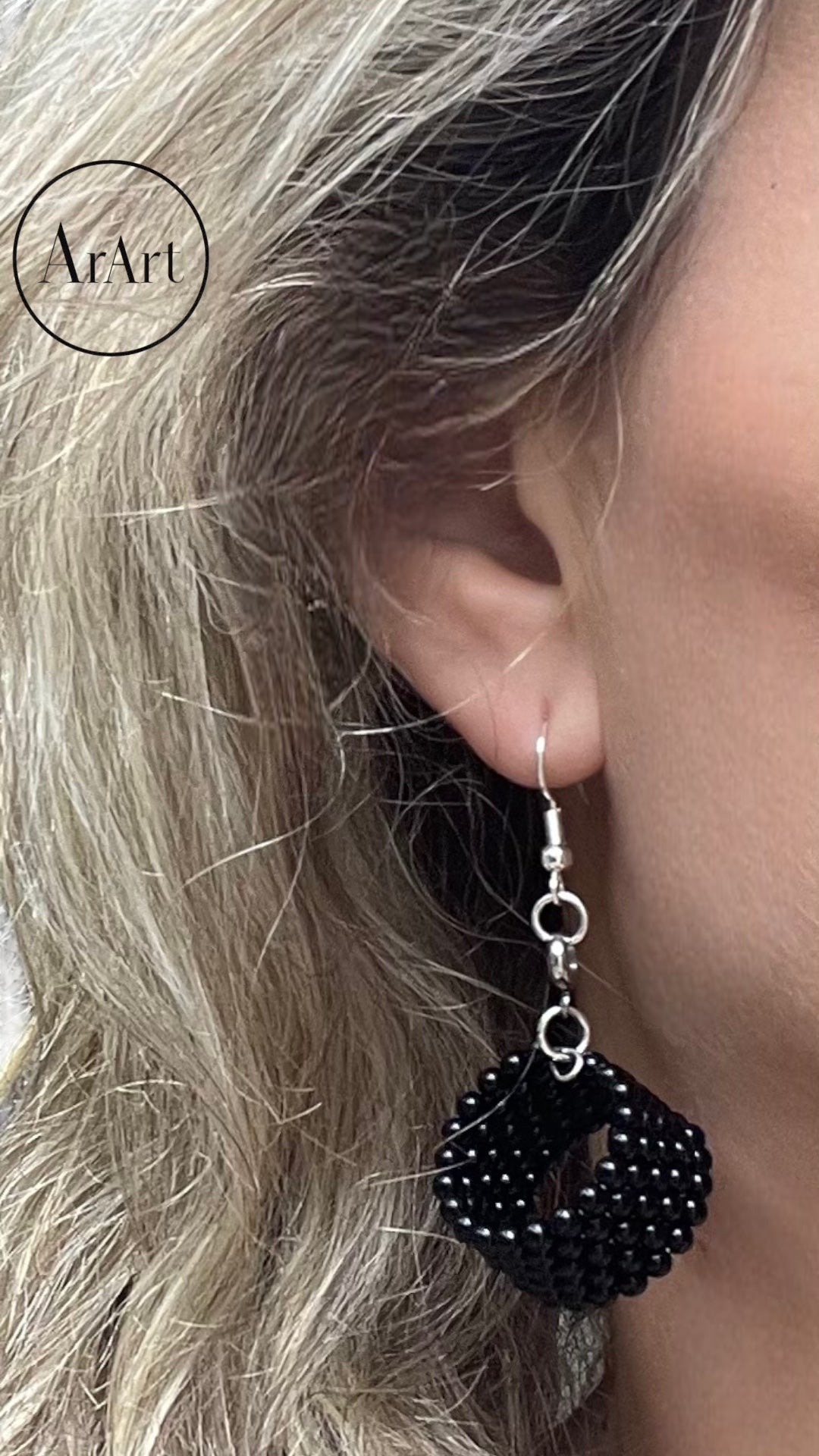 Black Agate Earrings