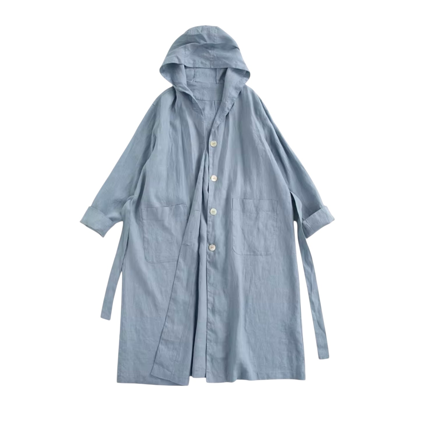 Linen Hoodie Coat