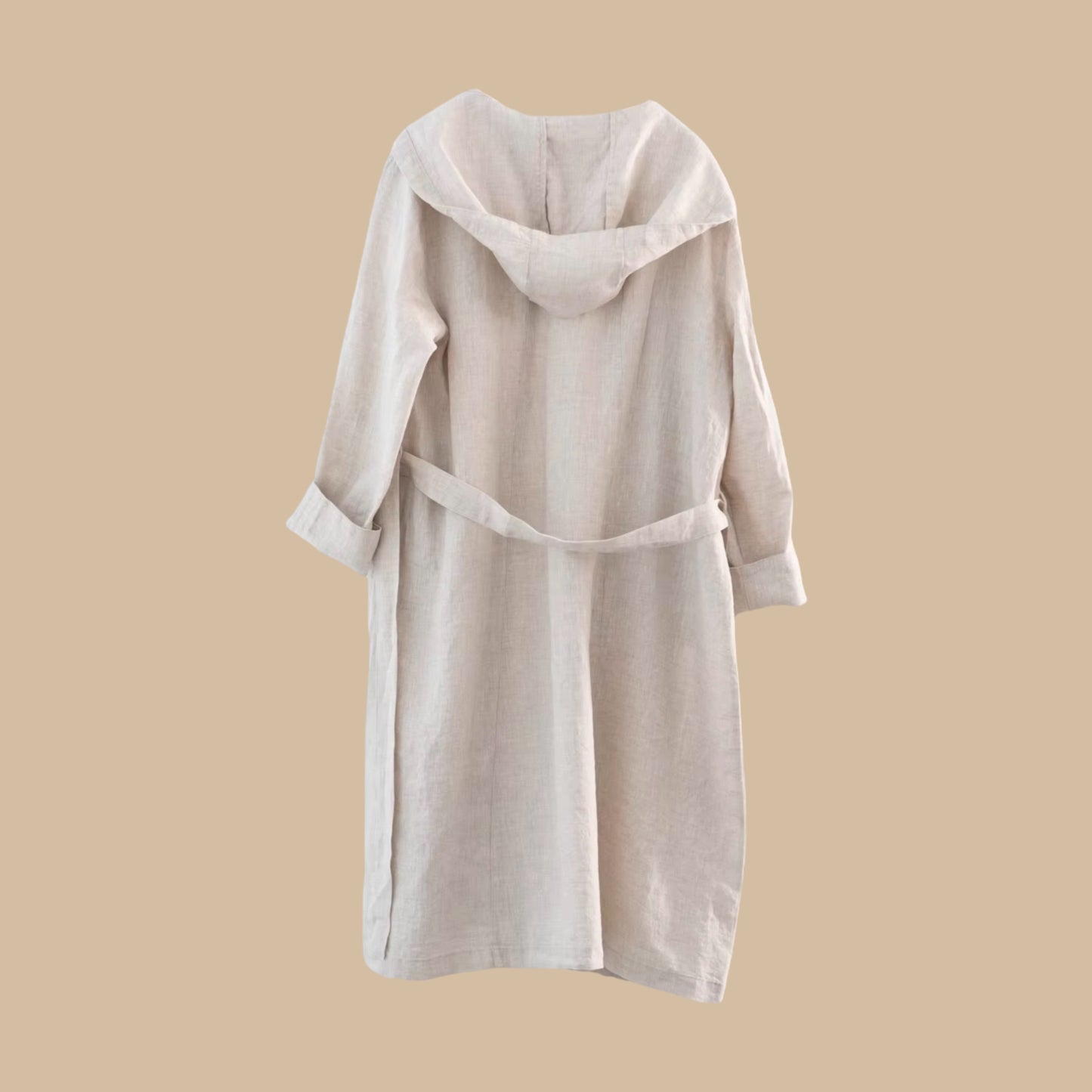 Linen Hoodie Coat