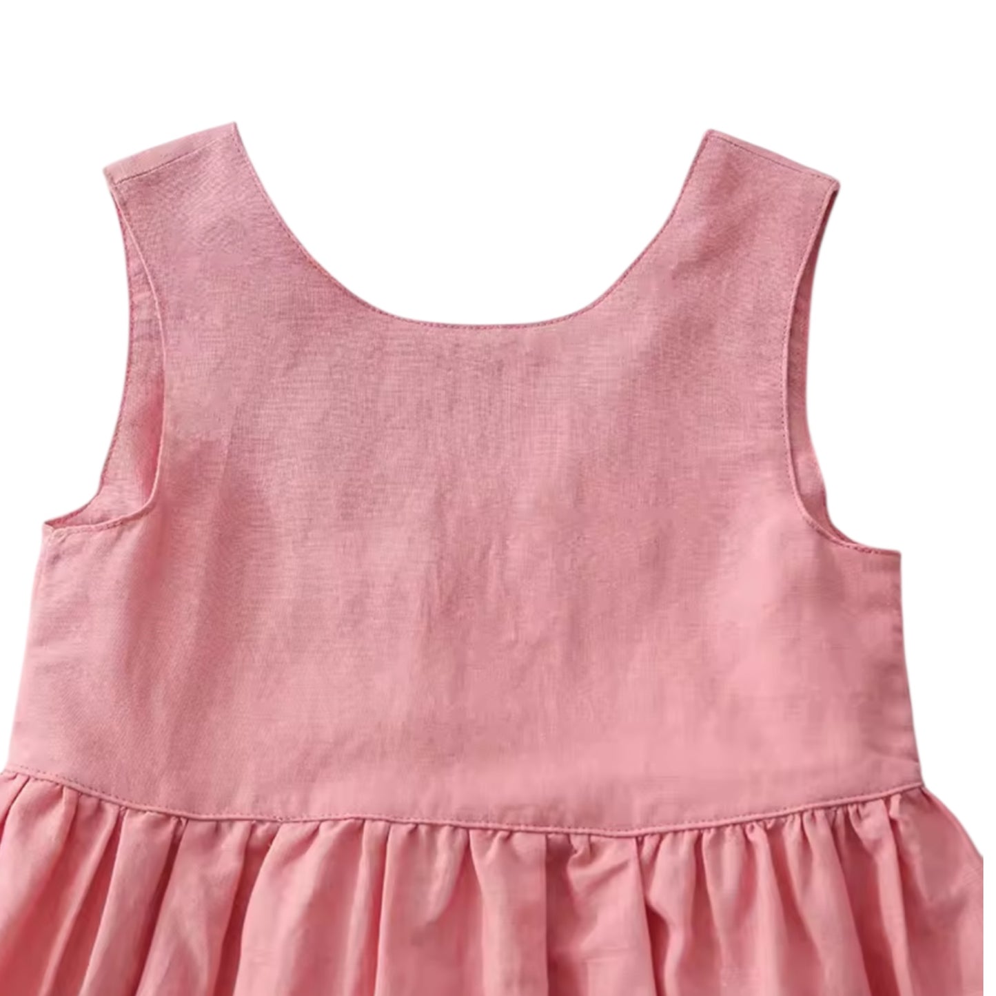 Linen V-Back Dress