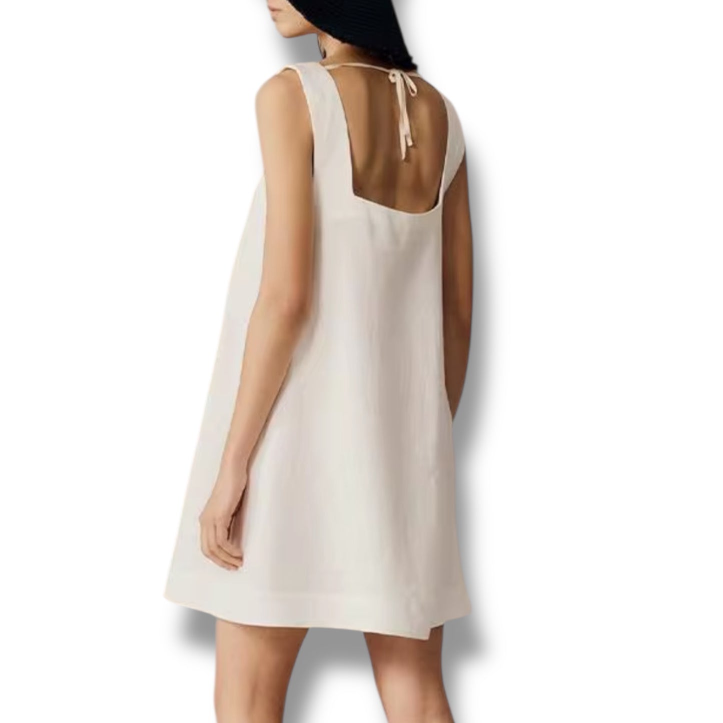 Short A-Line Linen Dress