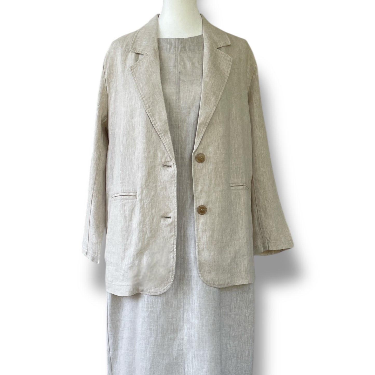 Linen Dress With Side Pockets