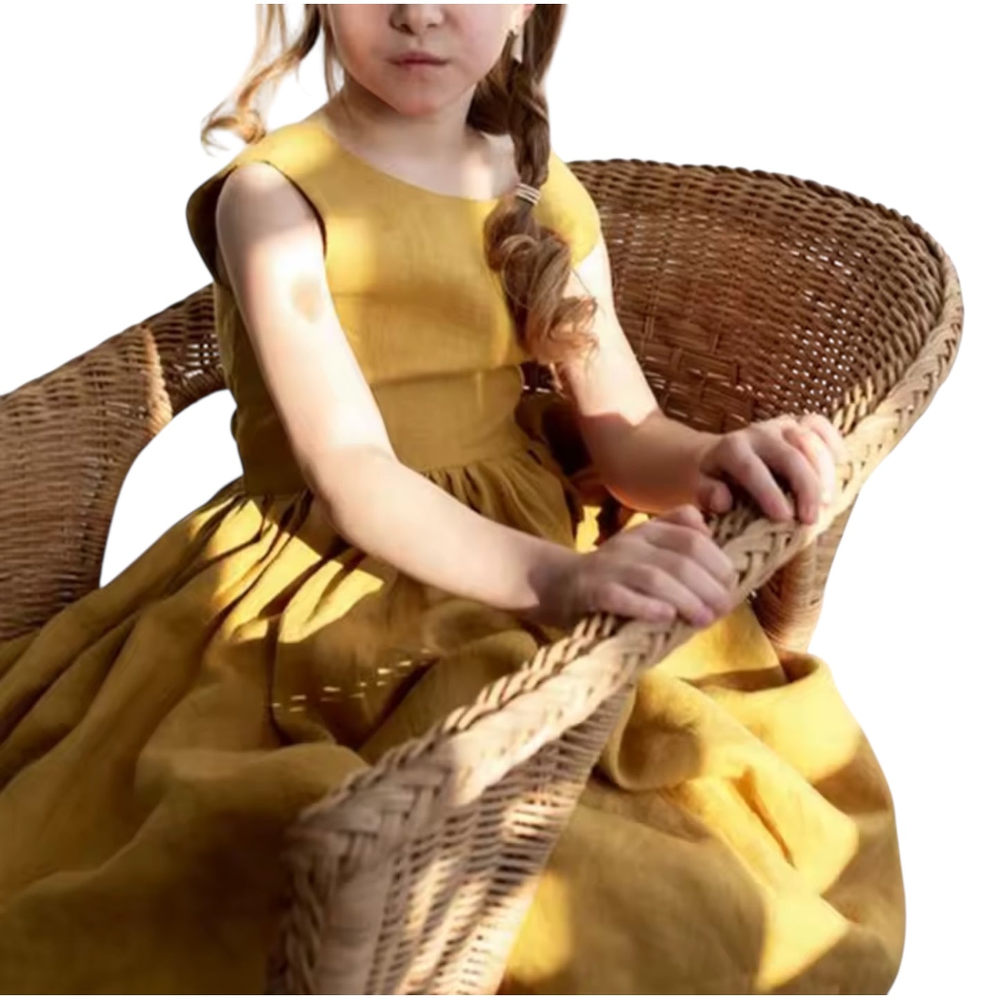 Linen V-Back Dress