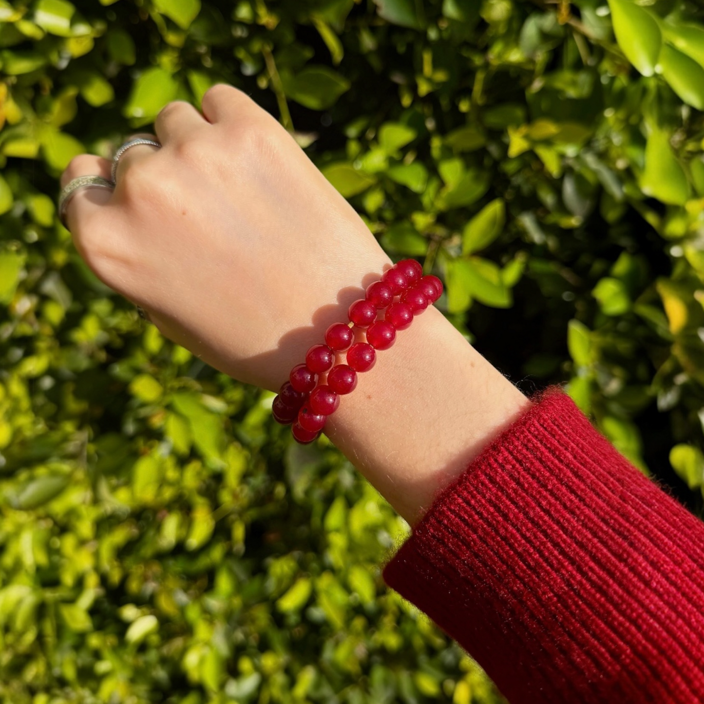 Ruby Jade Bracelet