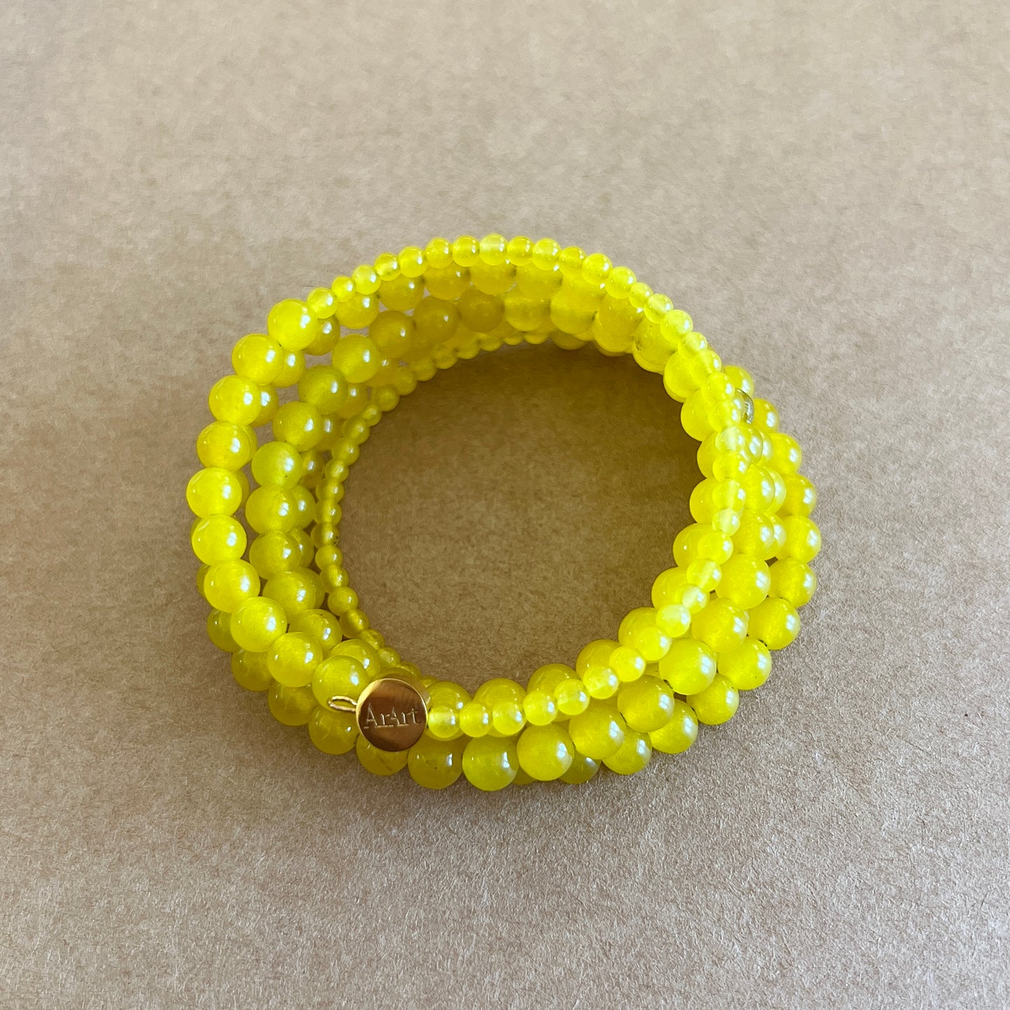 Yellow Agate Bracelet (4 & 6 mm)