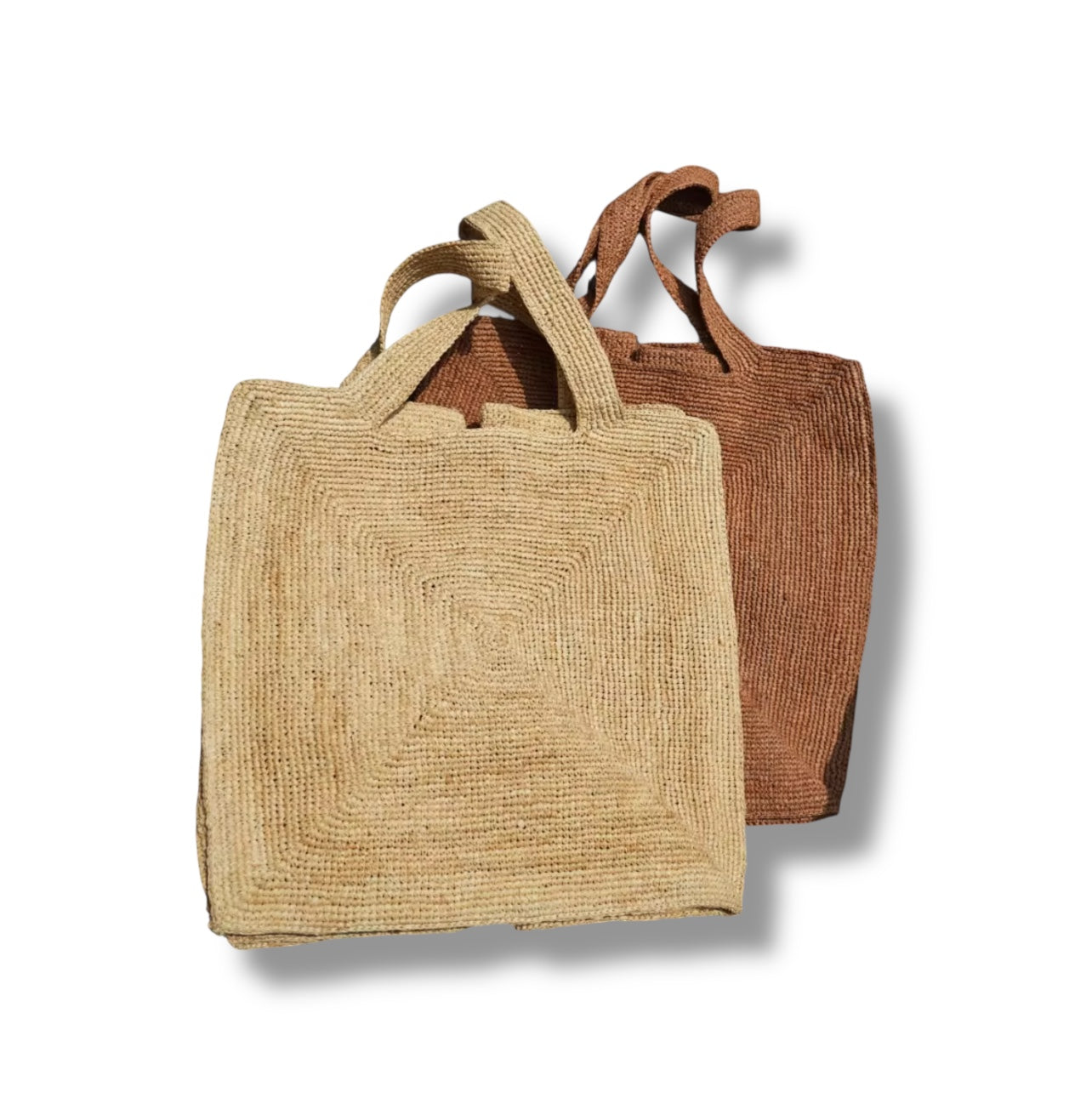Raffia Shoulder Bag Square Shape