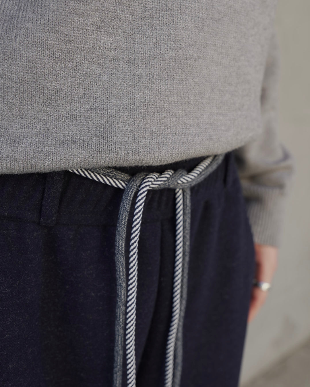 Wide-Leg Drawstring Trouser