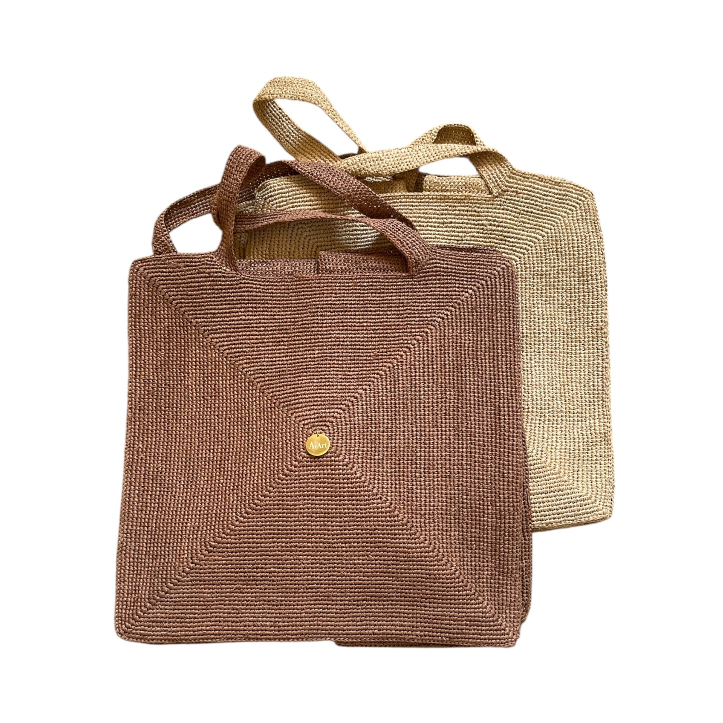 Raffia Shoulder Bag Square Shape