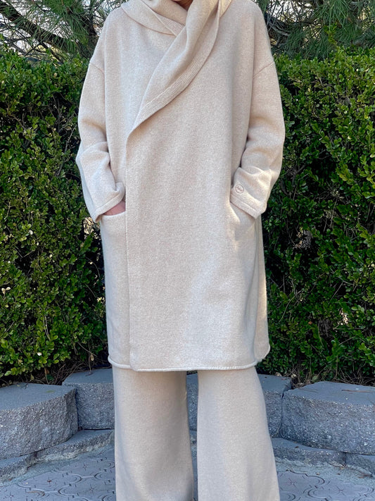 Wool Hoodie Coat