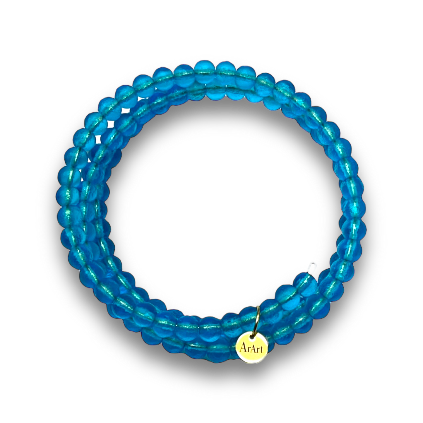 Aqua Blue Glass Necklace