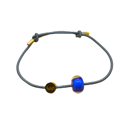 Blue Silk Satin Bracelet