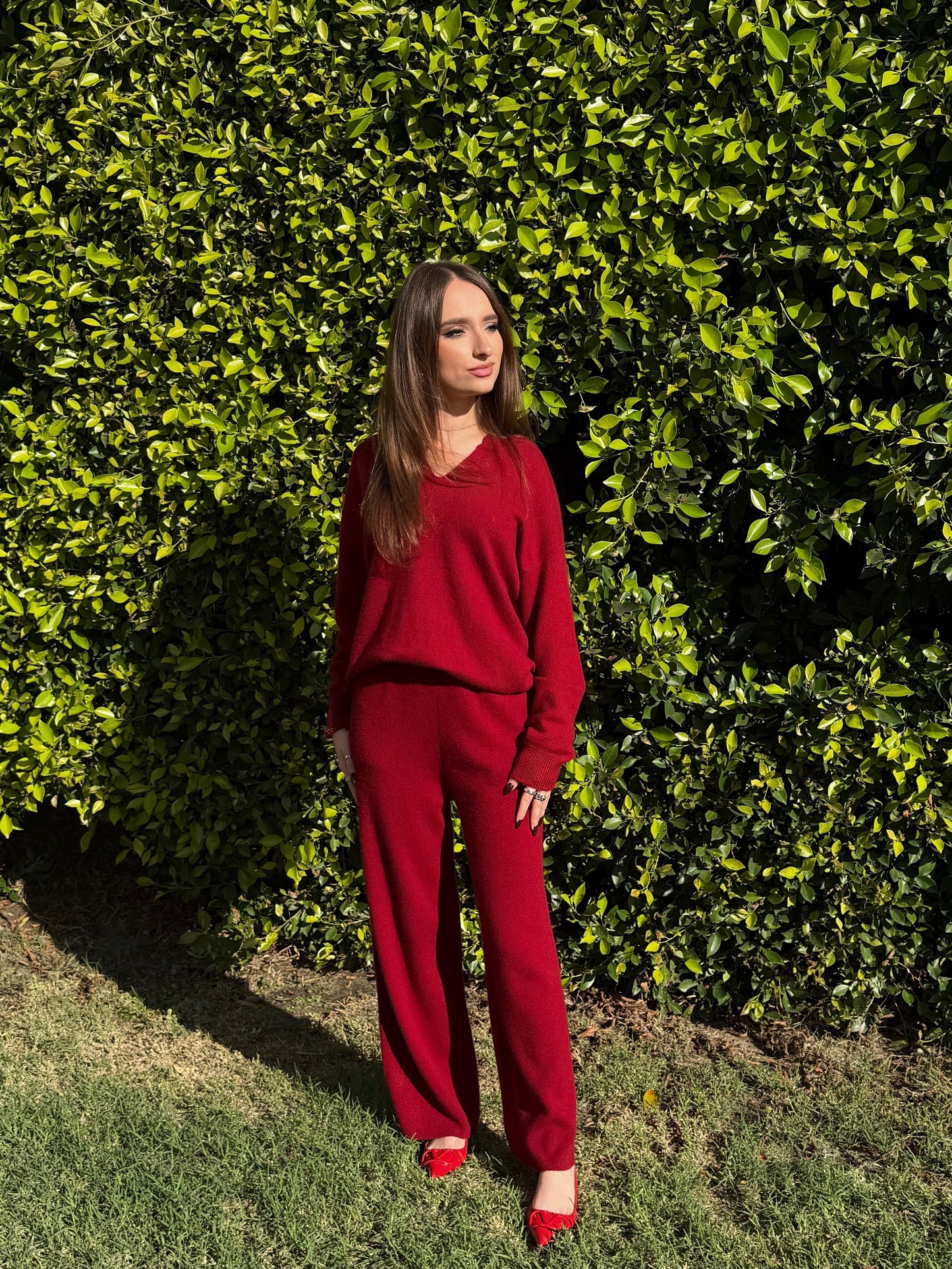 Burgundy Cashmere Set