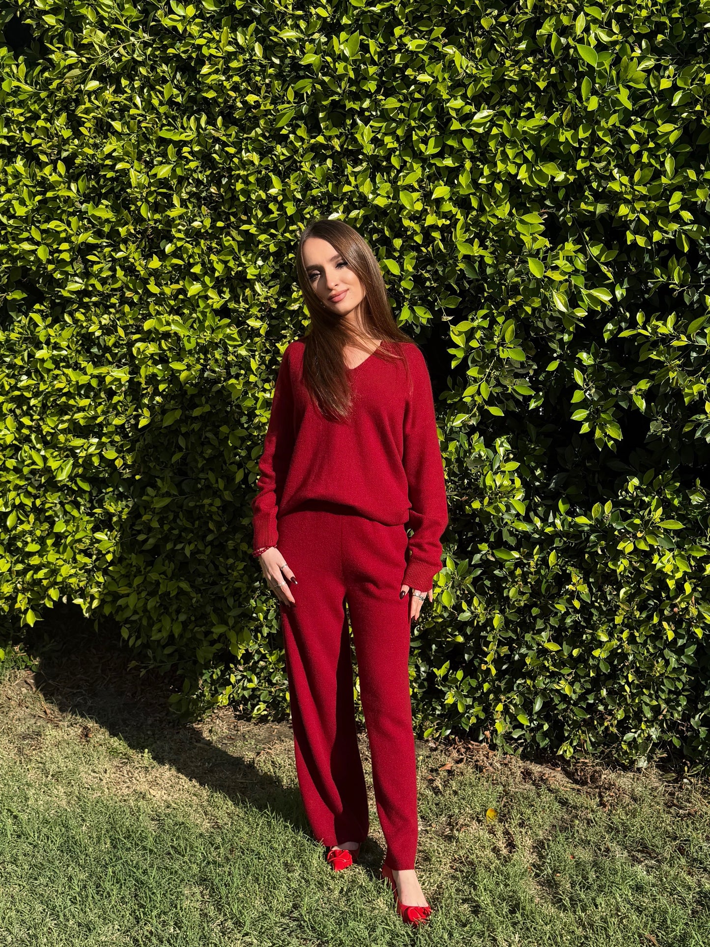 Burgundy Cashmere Set