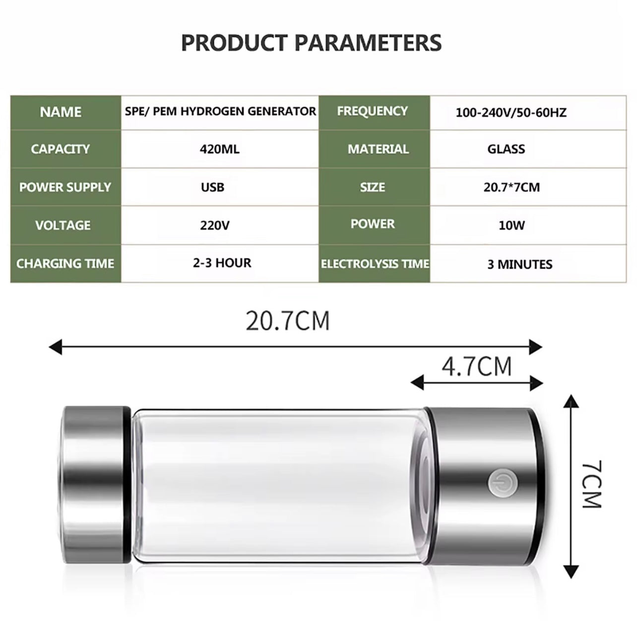HYDROGEN WATER BOTTLE