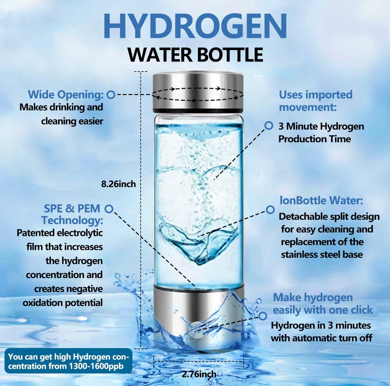 HYDROGEN WATER BOTTLE