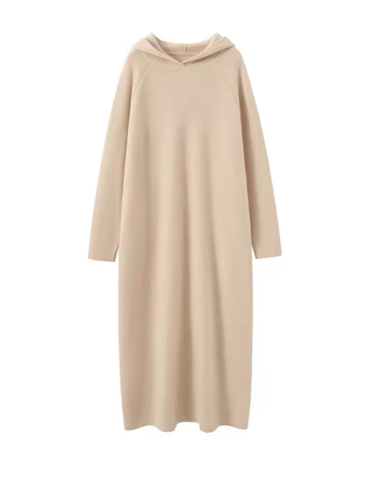 Cashmere Hoodie Dress With Side Pockets