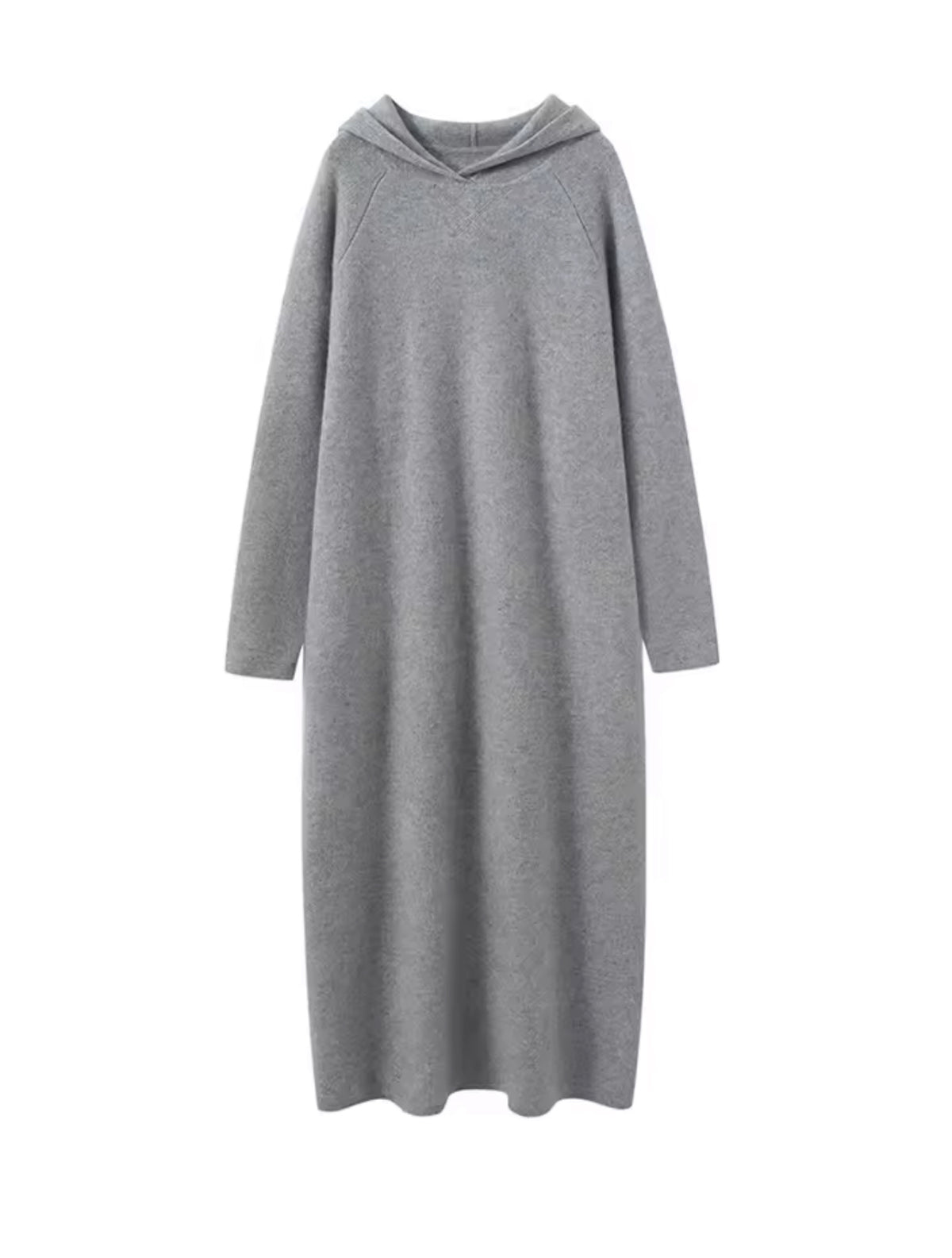 Cashmere Hoodie Dress With Side Pockets