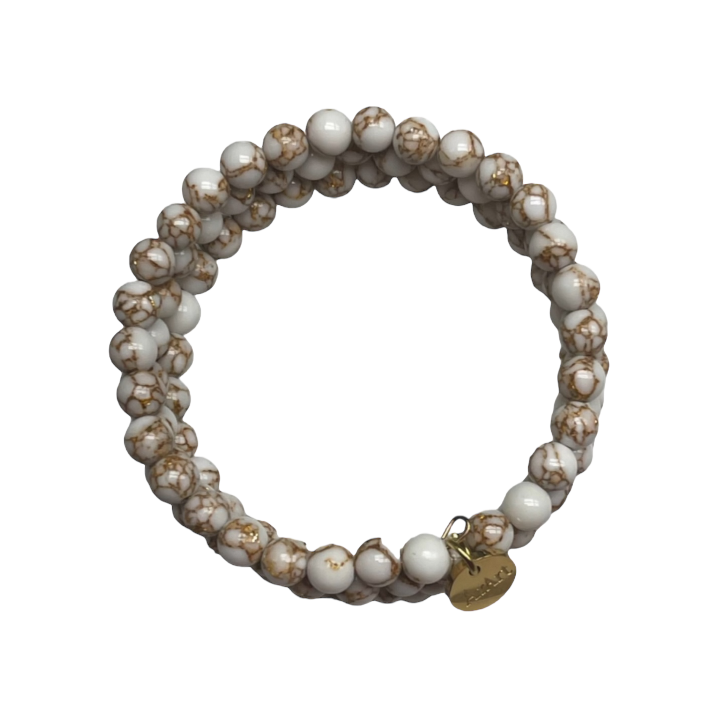 Gold Line Howlite  Bracelet