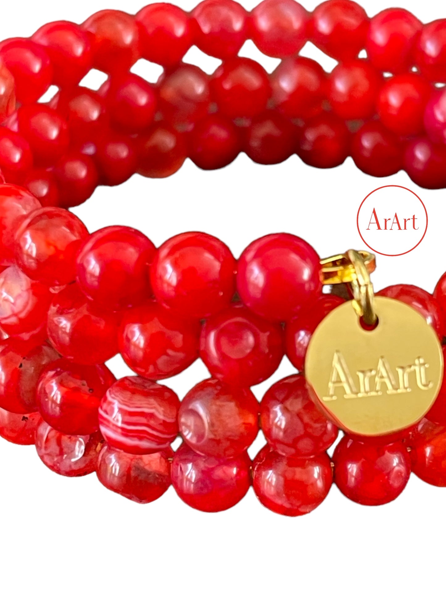 Red Dragon Vein Agate Bracelet