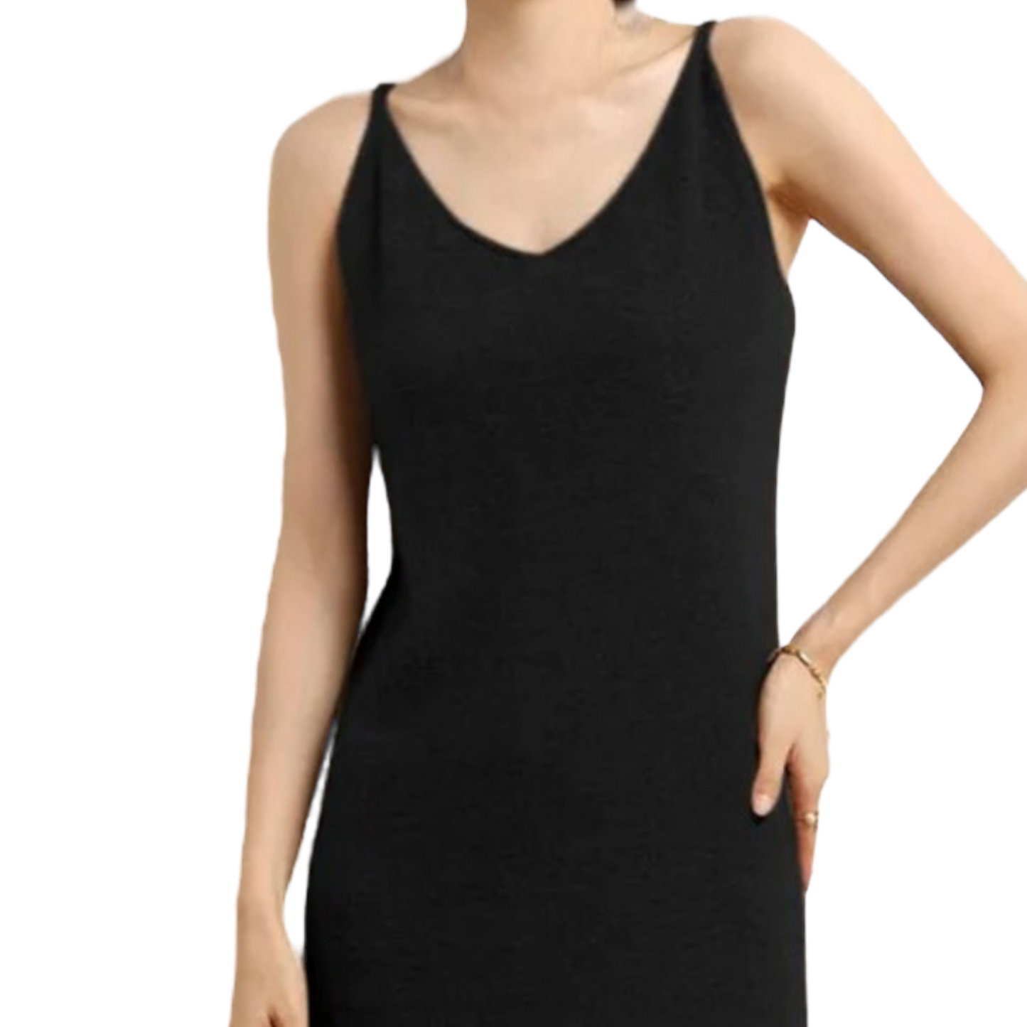 Spaghetti Strap Cashmere Dress