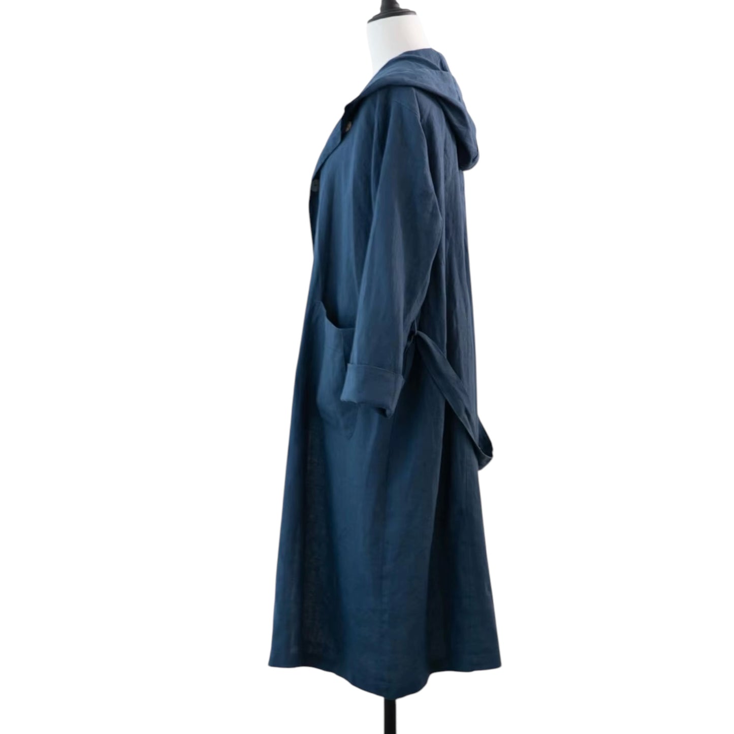 Linen Hoodie Coat