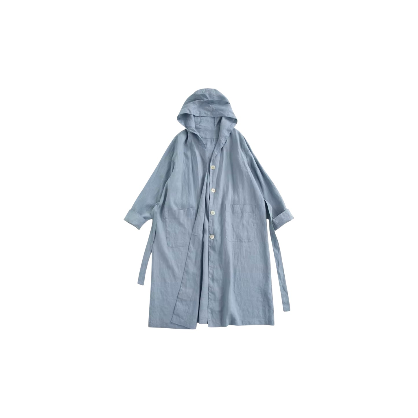 Linen Hoodie Coat