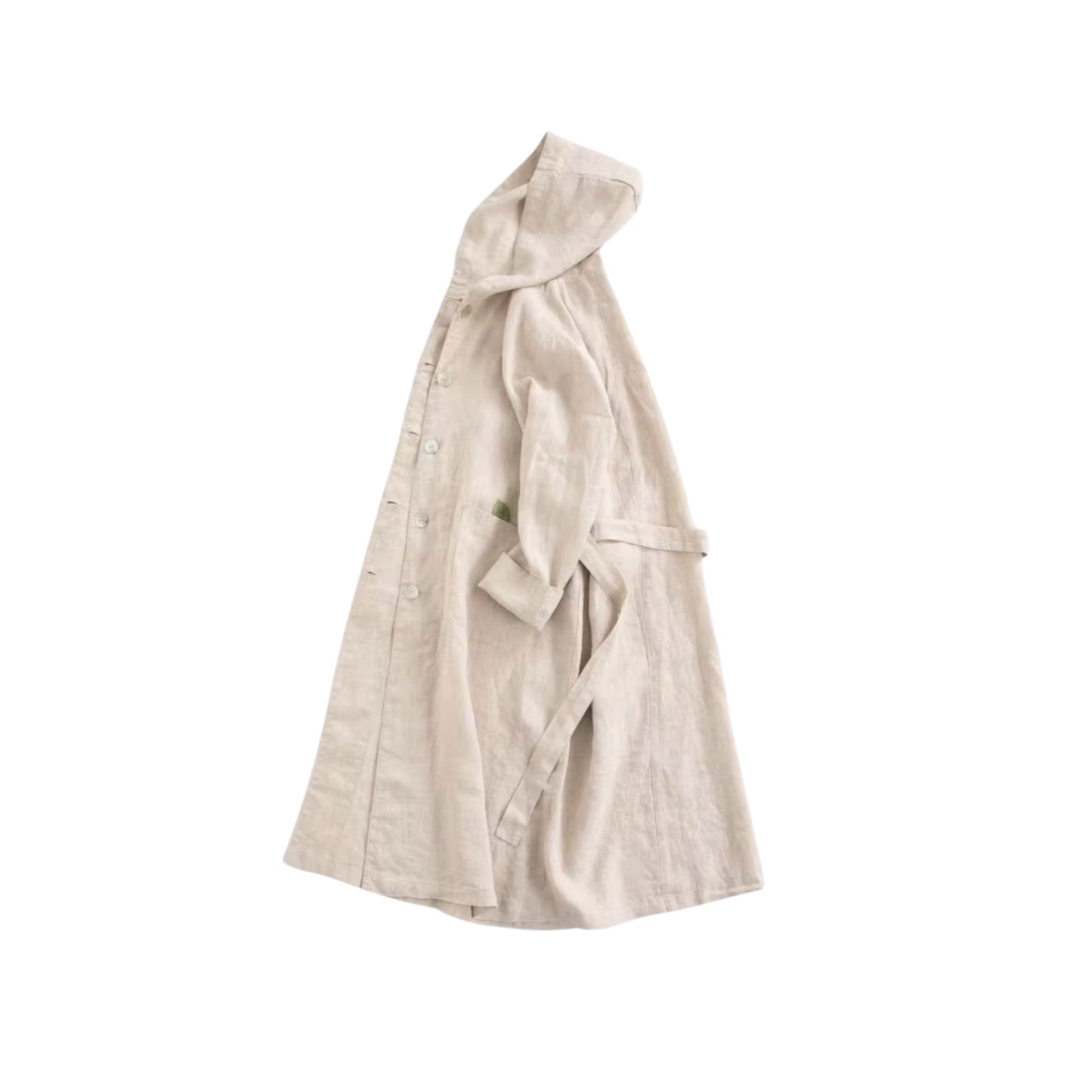Linen Hoodie Coat