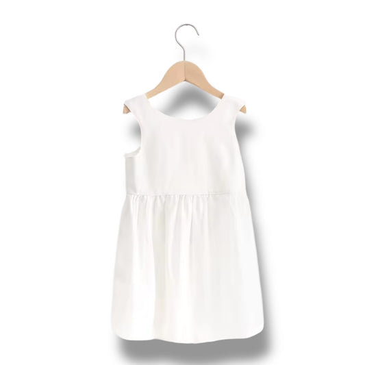 Linen V-Back Dress