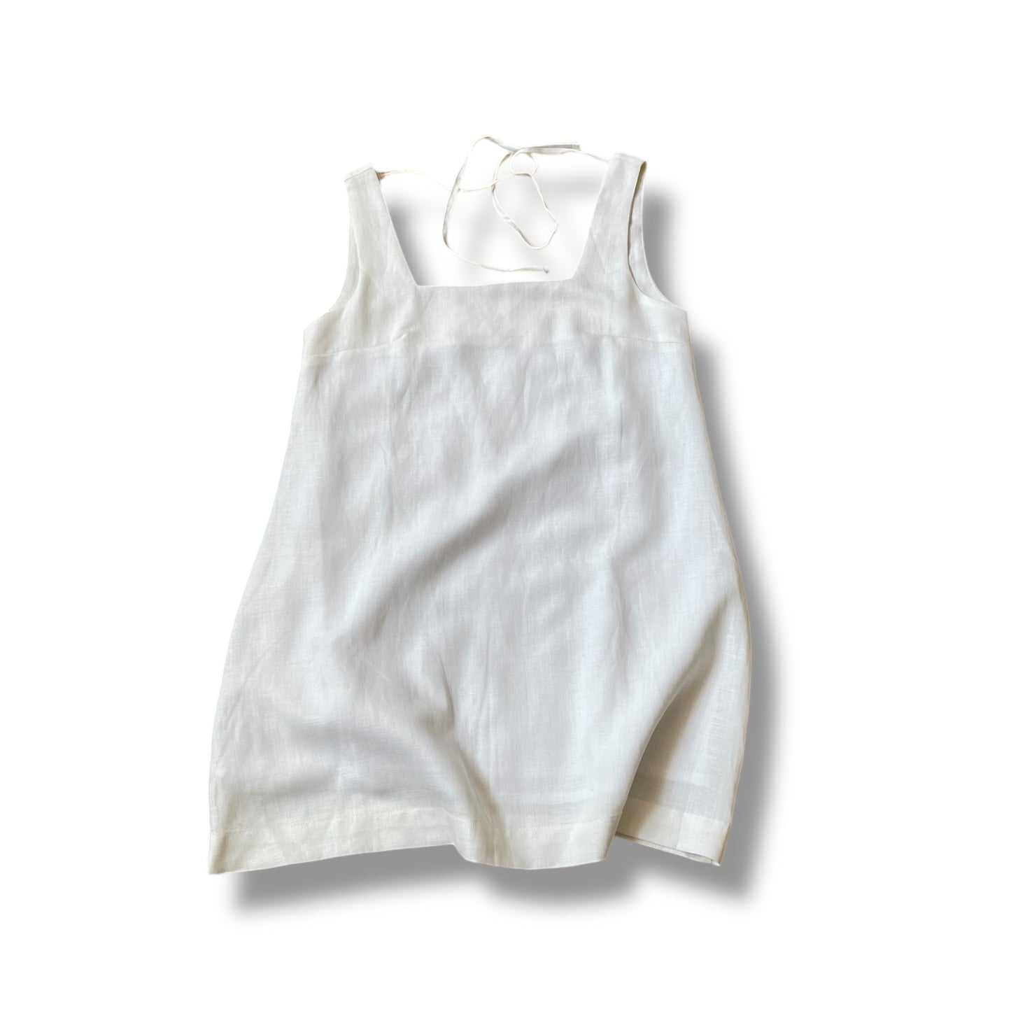 Short A-Line Linen Dress
