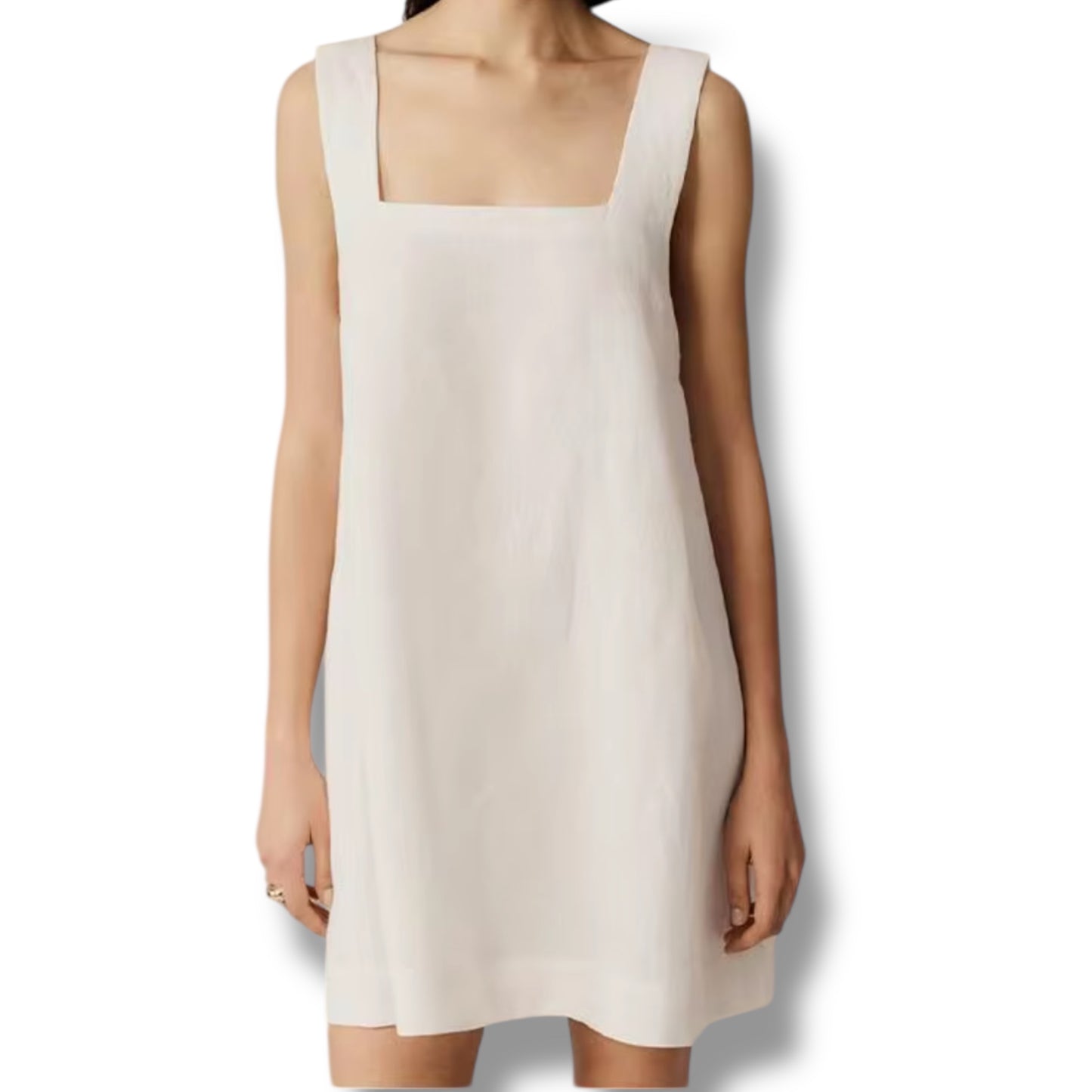 Short A-Line Linen Dress