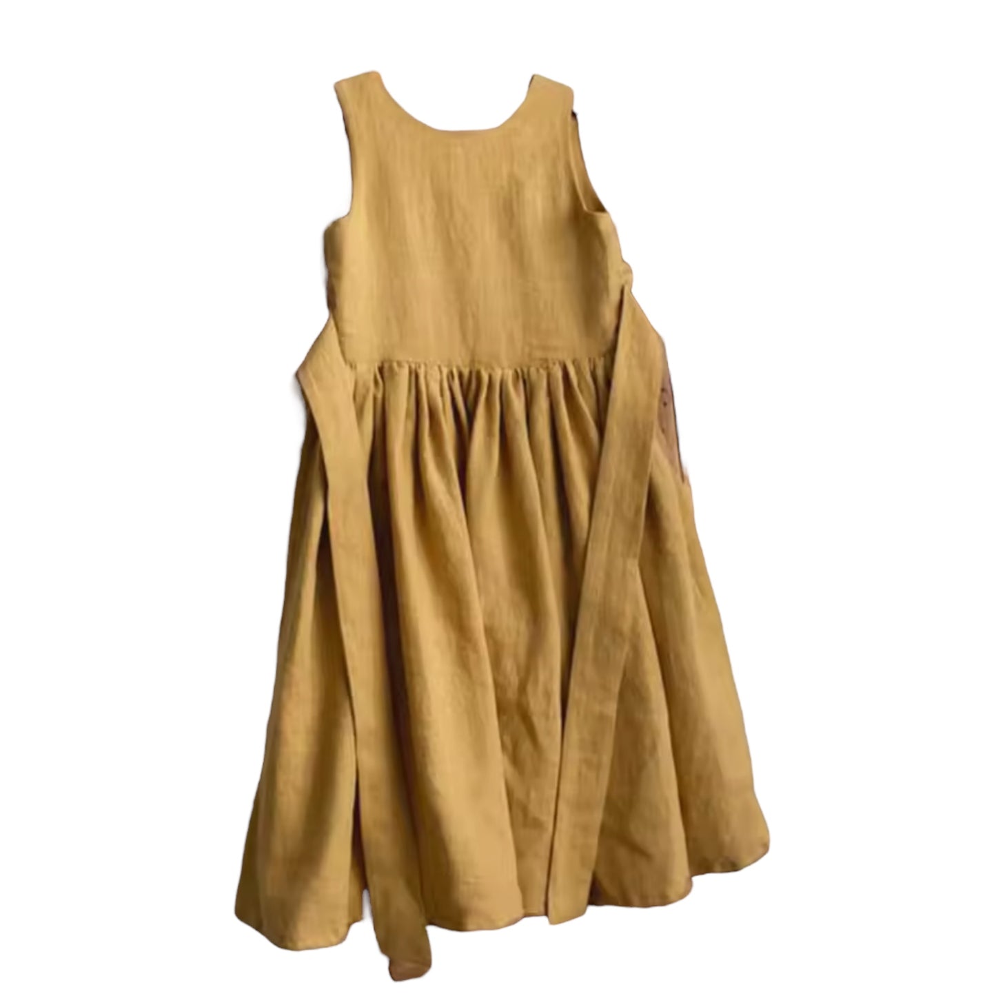 Linen V-Back Dress