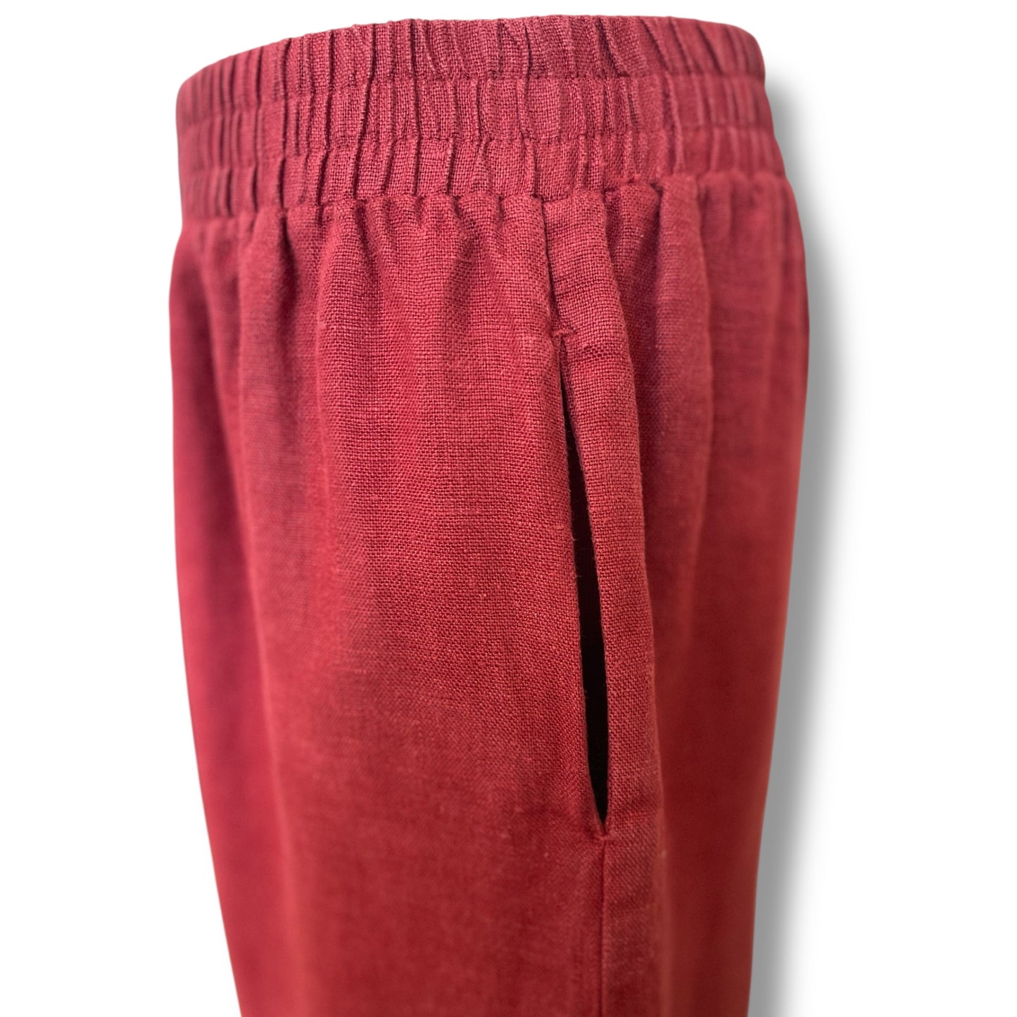 Loose Fit Wide Leg Linen Pants
