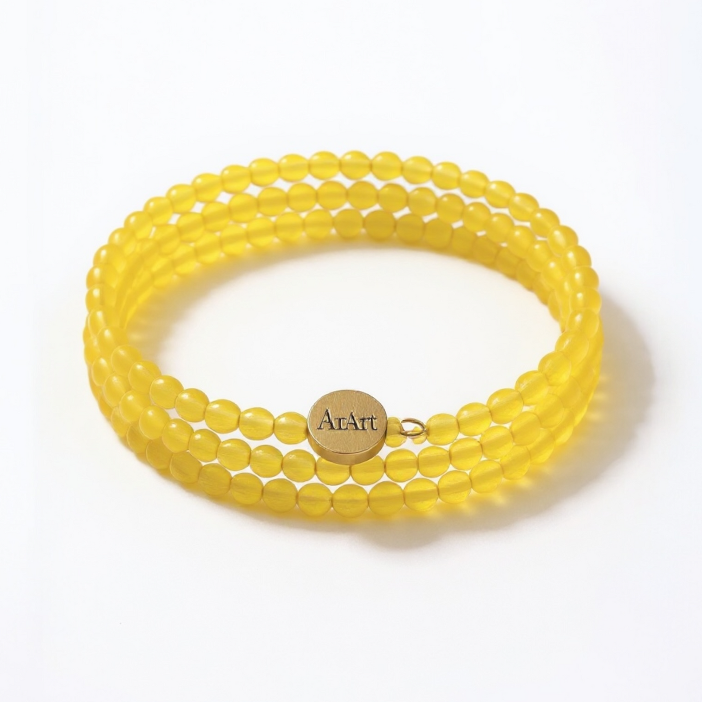 Yellow Agate Bracelet (4mm)