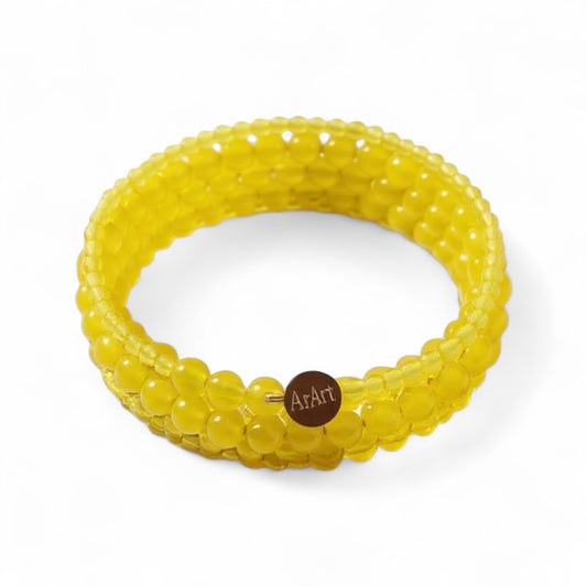 Yellow Agate Bracelet (4 & 6 mm)