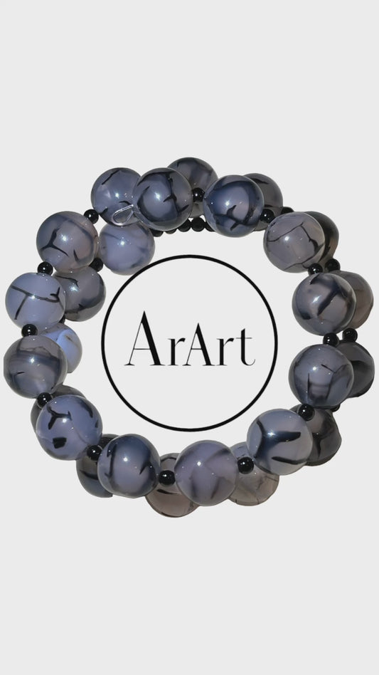 Dragon Vein Agate Bracelet