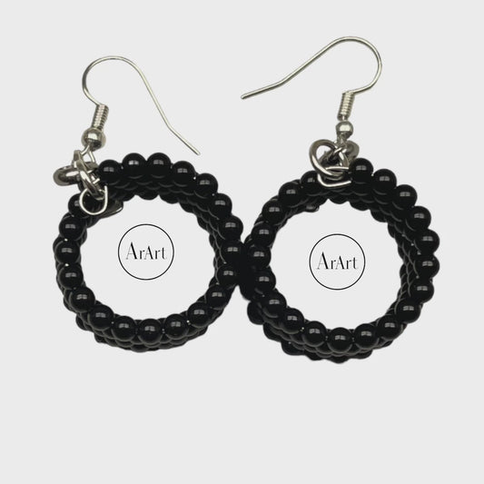 Black Agate Earrings