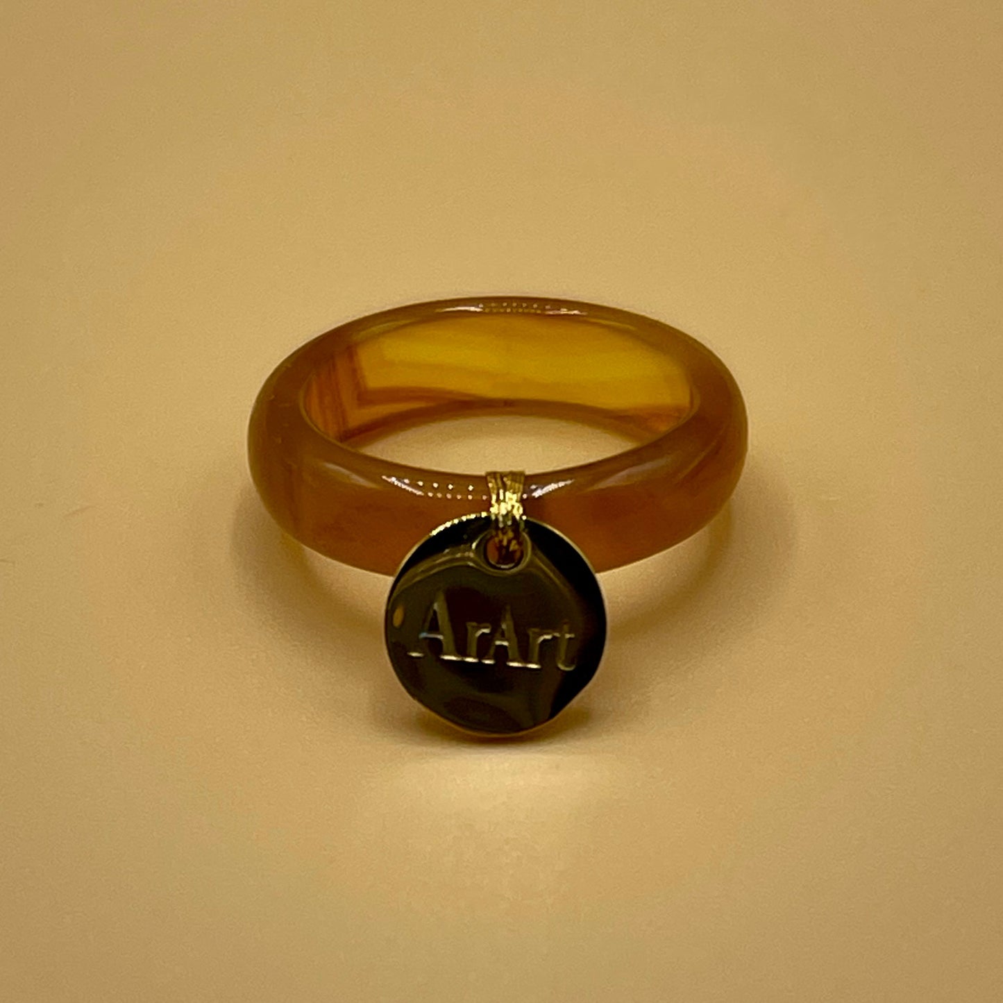 Orange Jade Ring